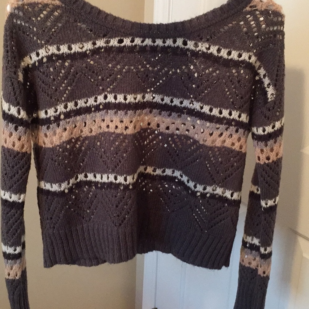 Cropped-top cute and cozy sweater.